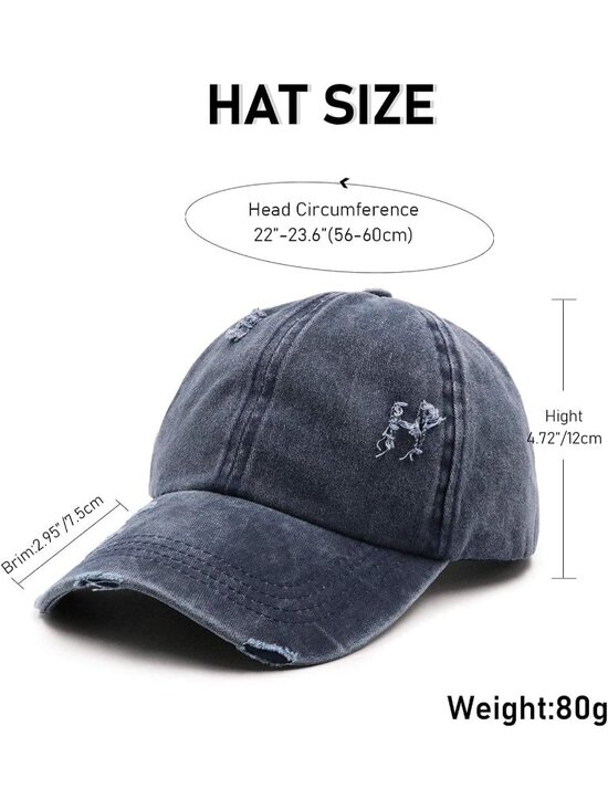 〽️Women Navy High Ponytail Baseball Cap Trucker Bad Hair Day Adjustable main image 7